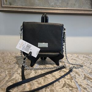 Michael Kors black leather crossbody bag (corinne)